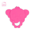 LFGB Food Grade BPA Free Custom réutilisable réutilisable Animal Elephant Forme Silicone Teether Disting Toys for Baby Infant &amp; Kid